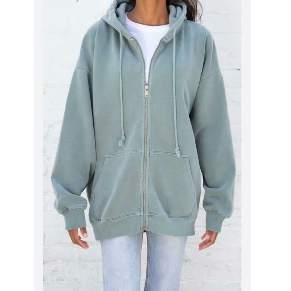 Brandy Melville Christy Zip Up Sweatshirt